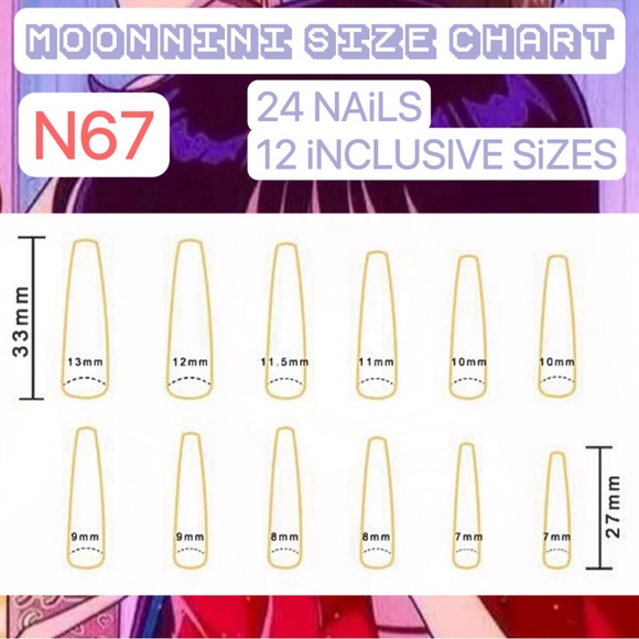 MOONNiNi 24pcs PRESS ON NAiLS w/toolkit - N67 - Picture 4 of 7
